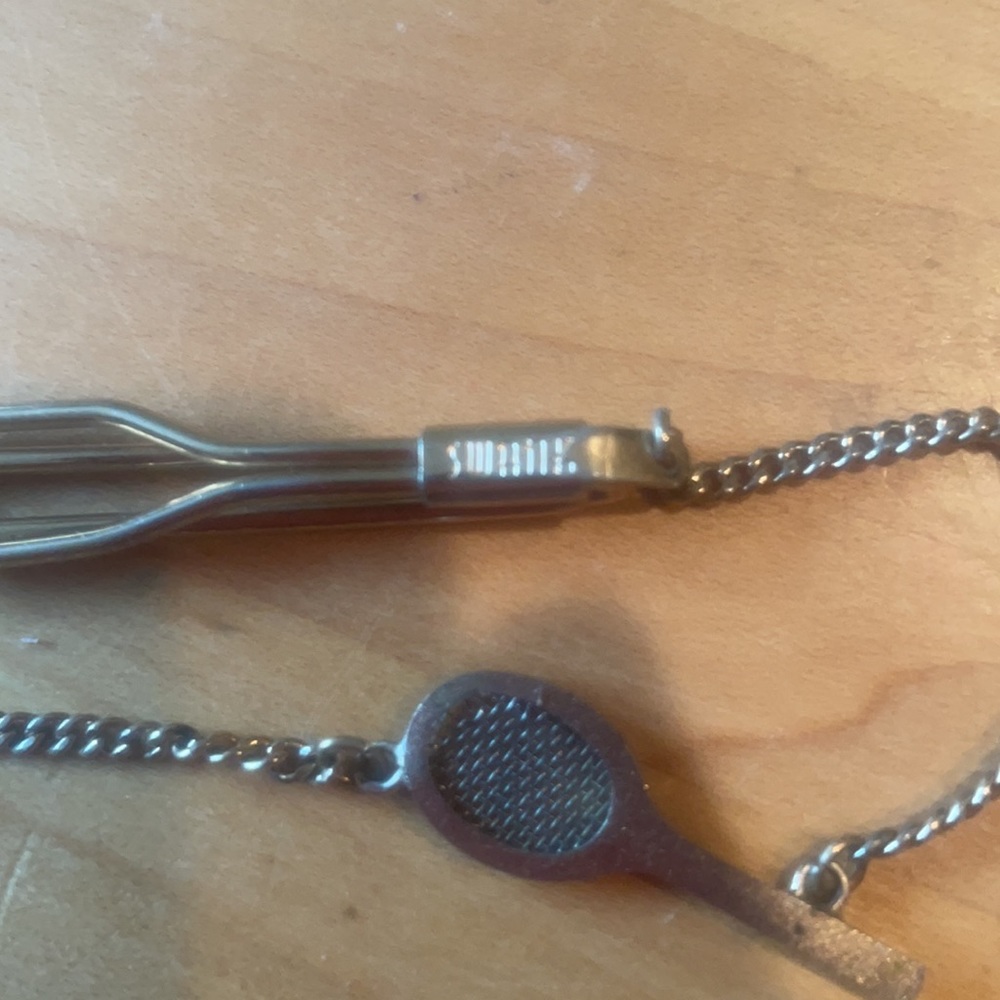 SWANK Tennis Racket Tie Clasp - Picture 4 of 4